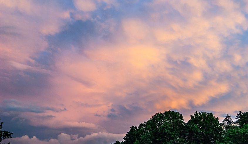 Pink sky in Big Pocono State Park