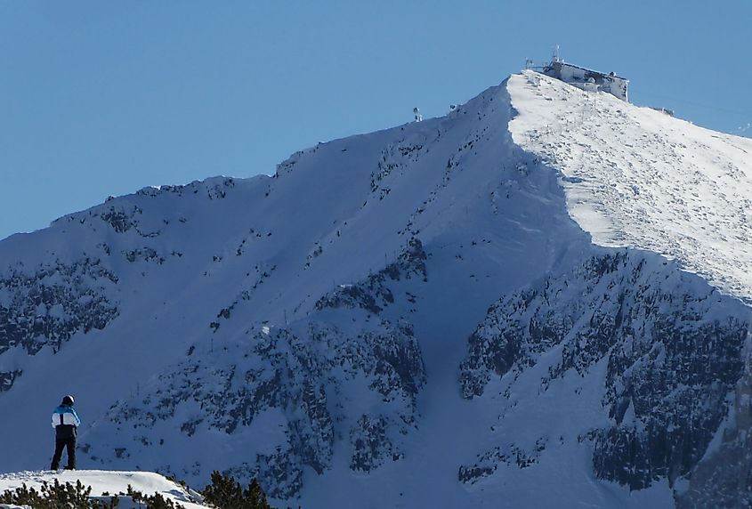 Musala Mountain peak in Balkan Peninsula