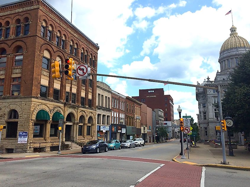 Downtown Greensburg, Pennsylvania.