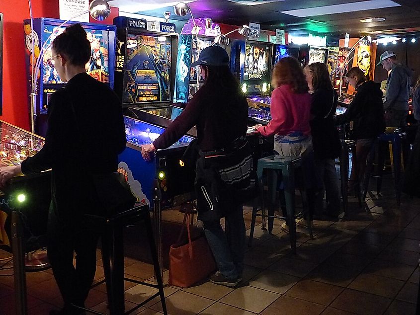 Pinball Museum Asheville interior