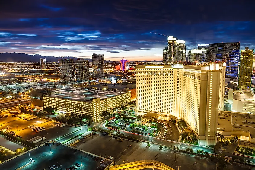 The Las Vegas Strip at night