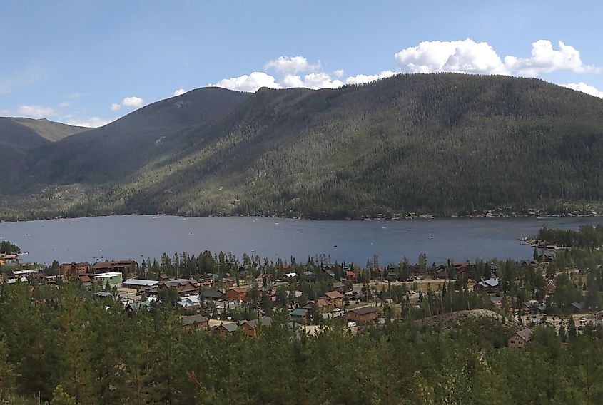 Aerial view of Grand Lake, Colorado