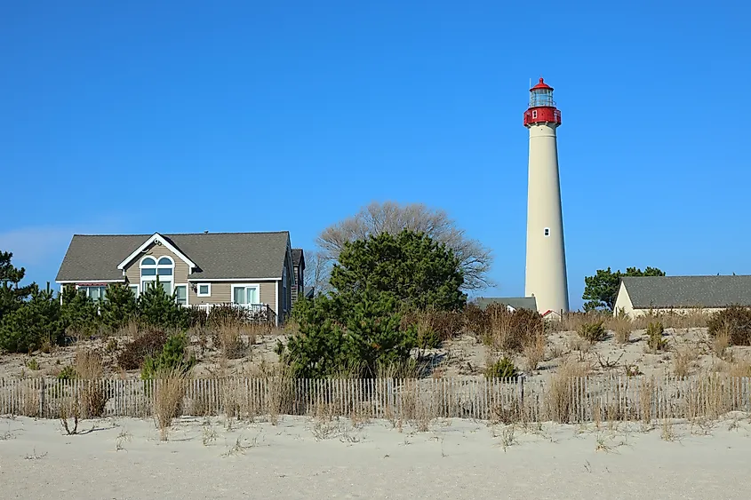 Cape May Lighthouse in Cape May, New Jersey.