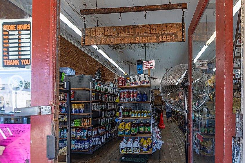 The Greenville Hardware Store on Commerce Street in Greenville, Alabama