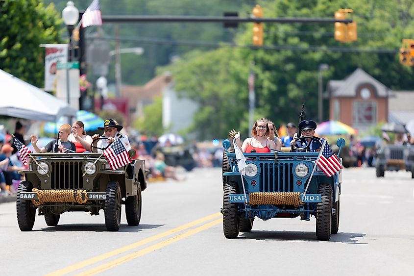 Strawberry Festival celebrations in Buckhannon's main street