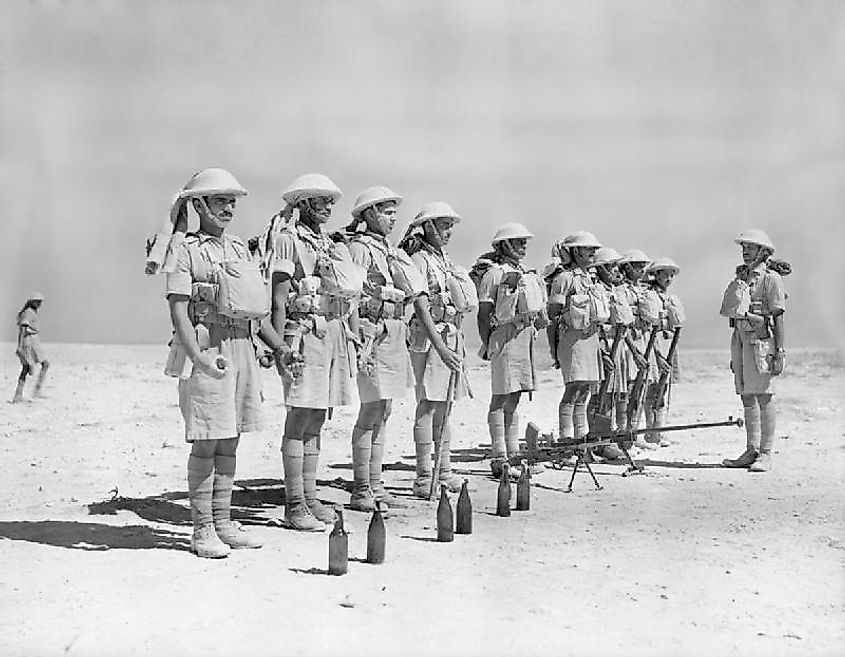 Indian troops in North Africa, 6 October 1940.