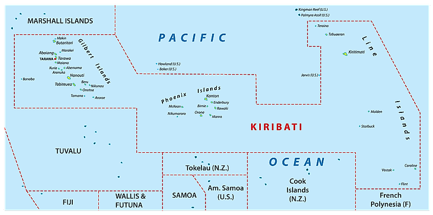 Kiribati Location On World Map Kiribati Maps & Facts - World Atlas
