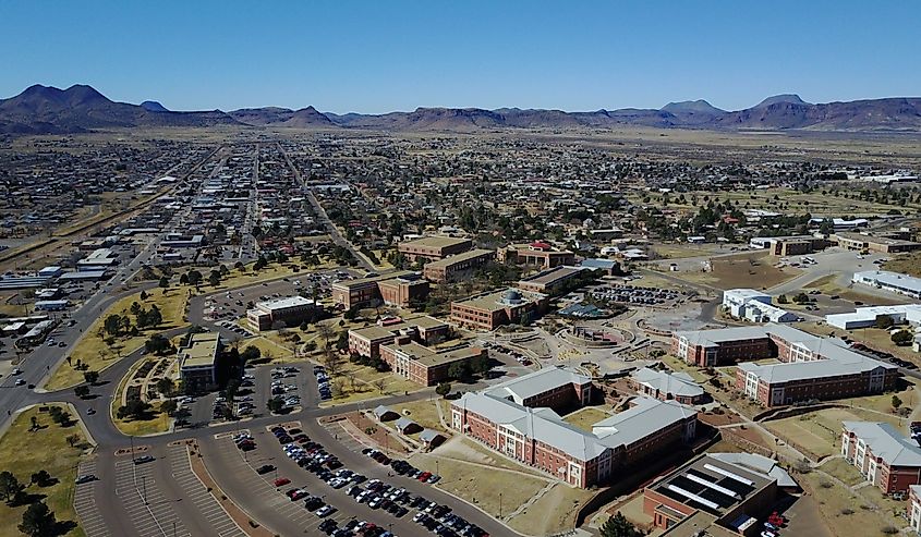 Alpine Texas from above Sul Ross State University