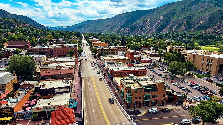 The scenic settings of Glenwood Springs, Colorado. 