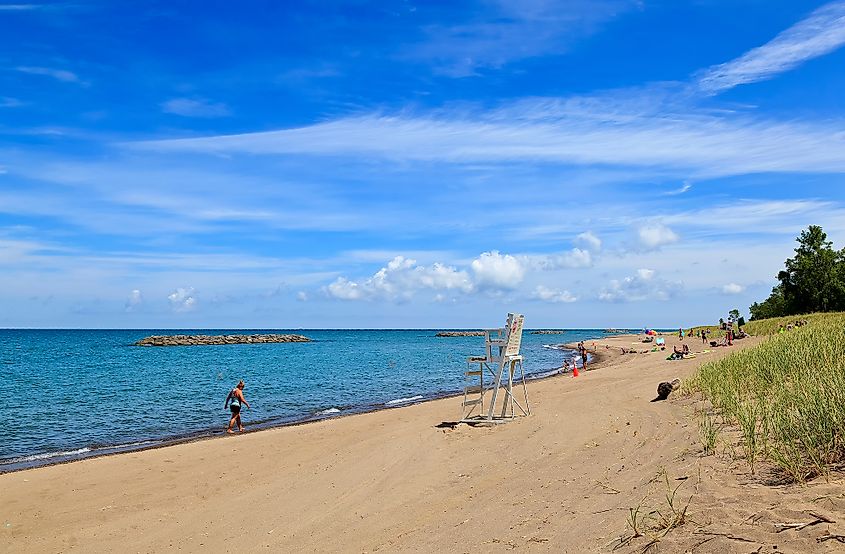 Presque Isle State Park Beach in Erie Pennsylvania