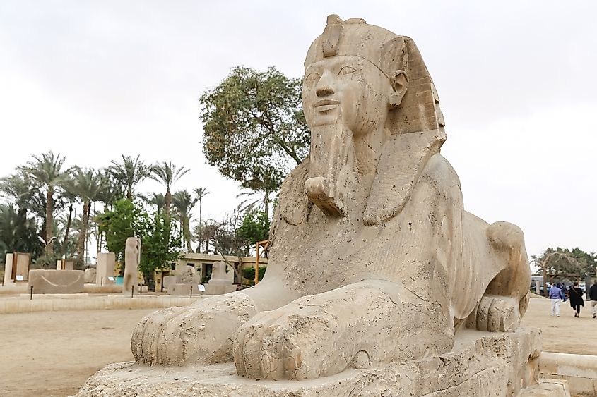 Sphinx in Ancient Capital Memphis, Cairo, Egypt