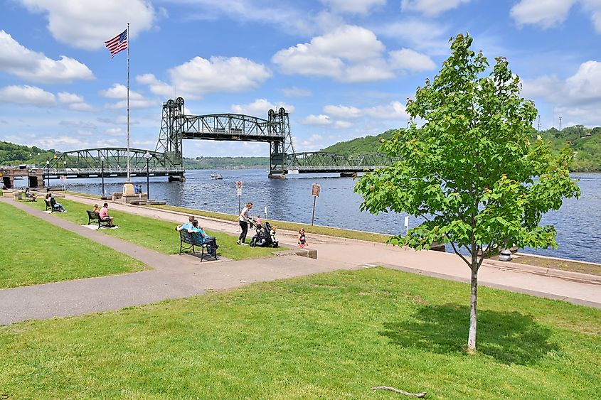 Bank of the St. Croix River in Stillwater, Minnesota.