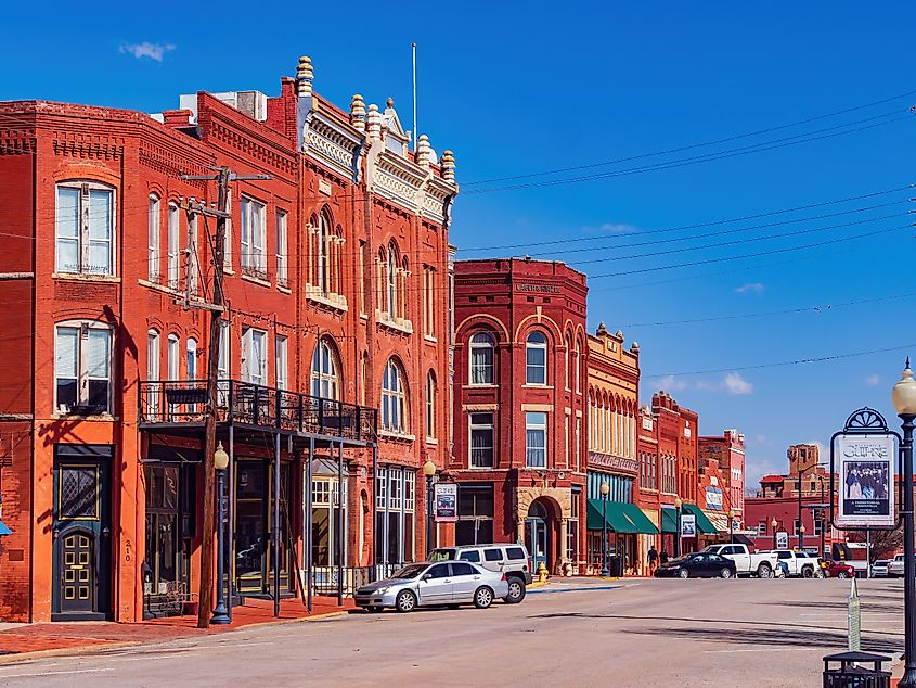 The historic town of Guthrie, Oklahoma. 