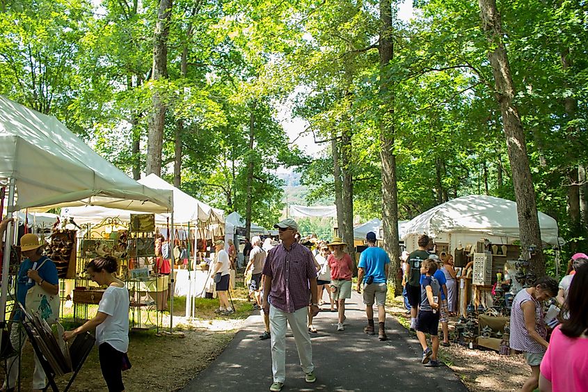 Berea Crafts festival in Berea, Kentucky. Editorial credit: Stephen Nwaloziri / Shutterstock.com