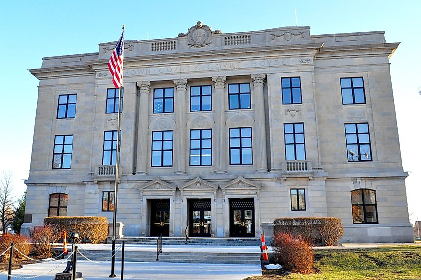 Brown County Courthouse in Hiawatha, Kansas.