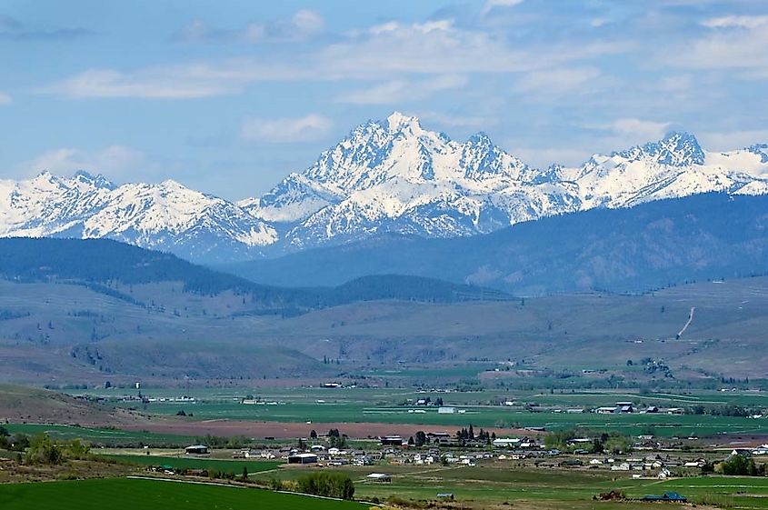 View of Thorp, Washington from Upper Kittitas Valley.