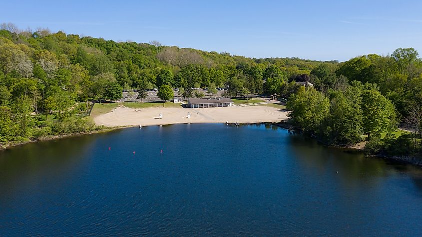 Lake Mohegan in Connecticut