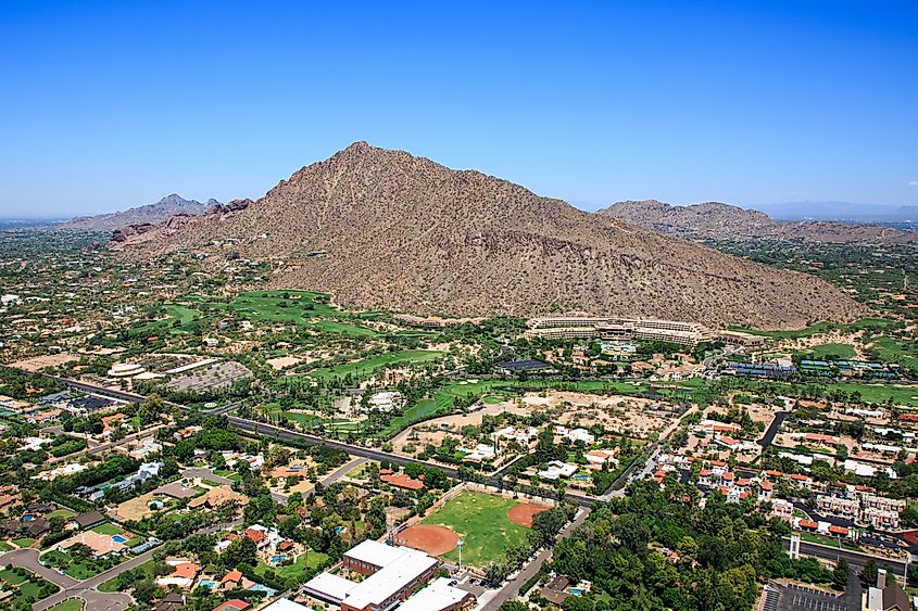 Camelback Mountain in Phoenix, Arizona.