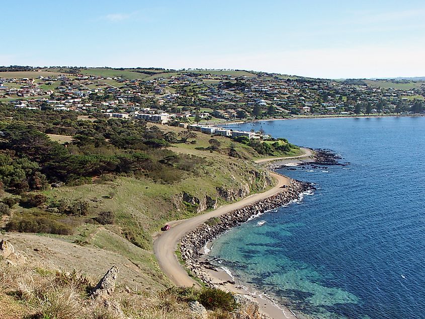 City of Victor Harbor, South Australia, viewed from bluff.