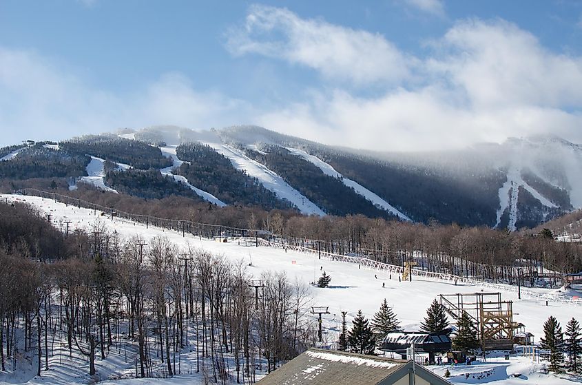 Killington Vermont Ski Mountain Winter Landscape