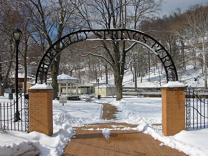 Entrance to the Berkeley Springs State Park.