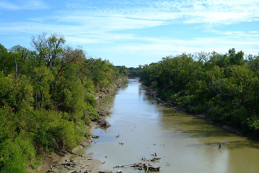 Trinity River Flowing through Texas.