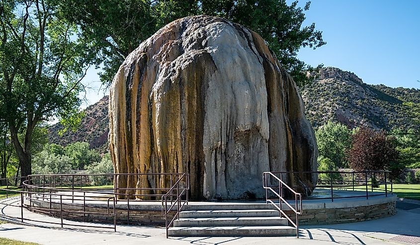 Tepee Fountain in Hot Springs State Park, Thermopolis, Wyoming