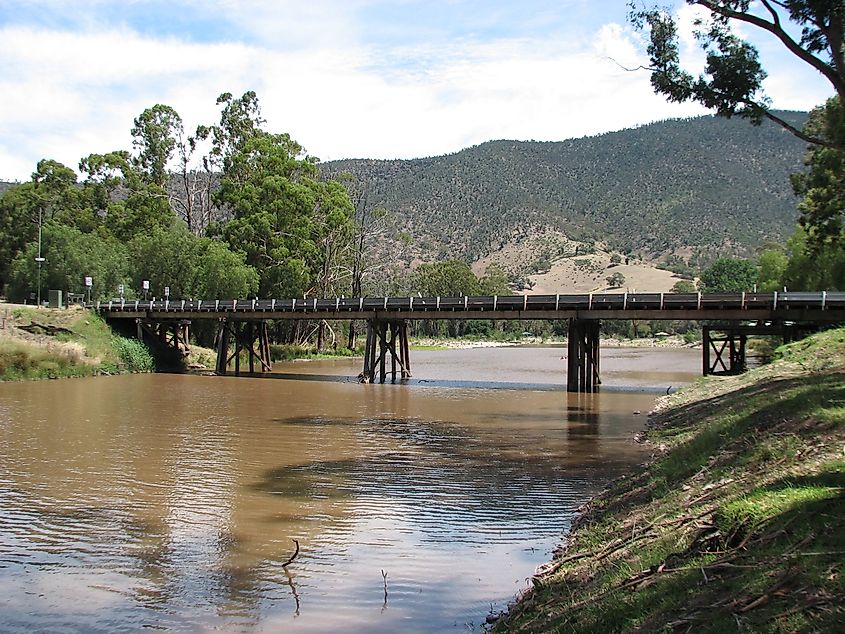 Bridge over the Macalister River, Licola, Victoria, Australia