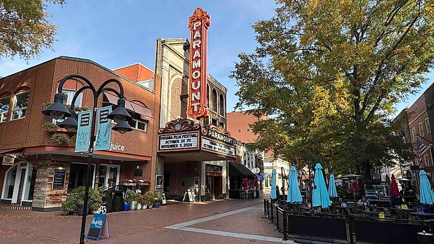The Downtown Mall in Charlottesville. Imge credit Bryan Dearsley