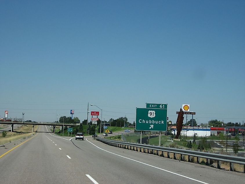 Entry to Chubbuck in Idaho.