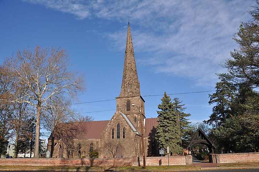 St. Mary's Episcopal Church, a National Historic Landmark in Burlington, New Jersey.
