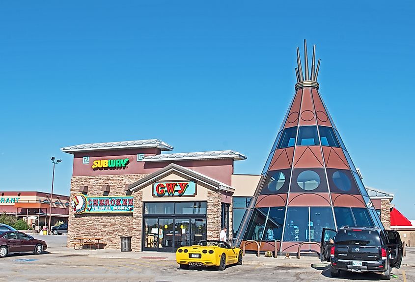 The Cherokee Trading Post in Watonga, Oklahoma. Image credit: Mystic Stock Photography / Shutterstock.com.