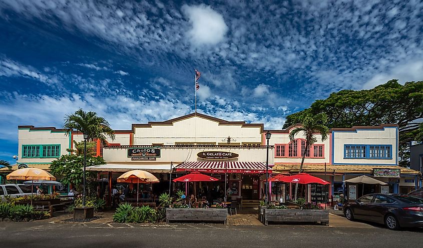 Traditional wooden building in Haleiwa, Hawaii