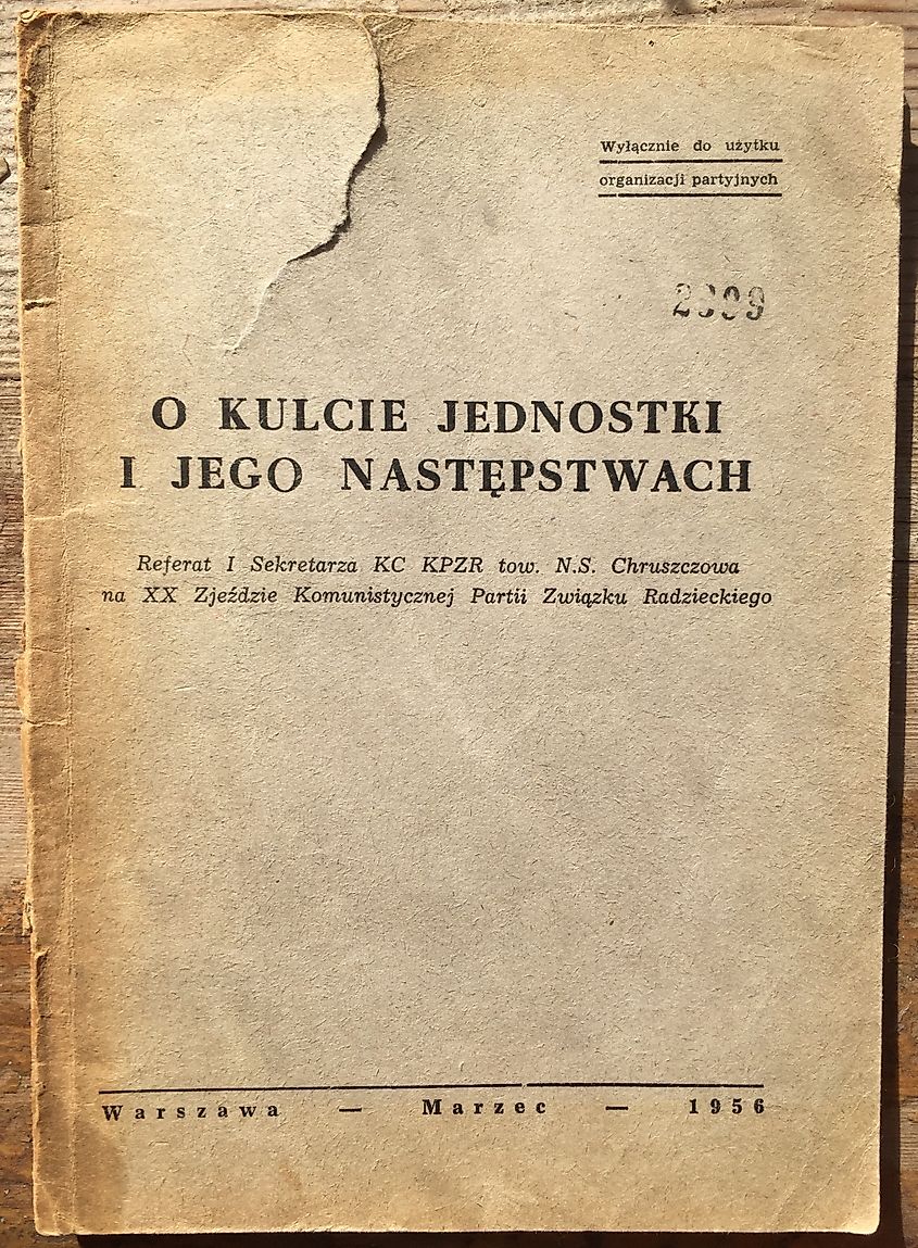 First edition of Krushchev's "Secret Speech"