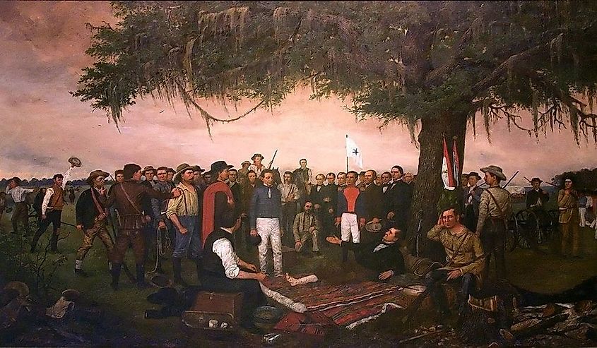 Surrender of Santa Anna.