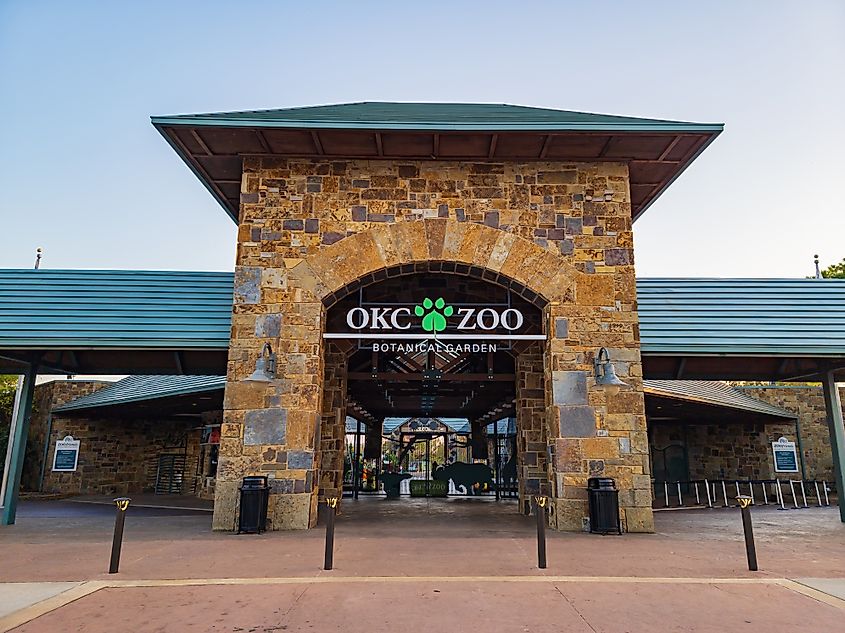 Exterior view of the Oklahoma City Zoo. Editorial credit: Kit Leong / Shutterstock.com.