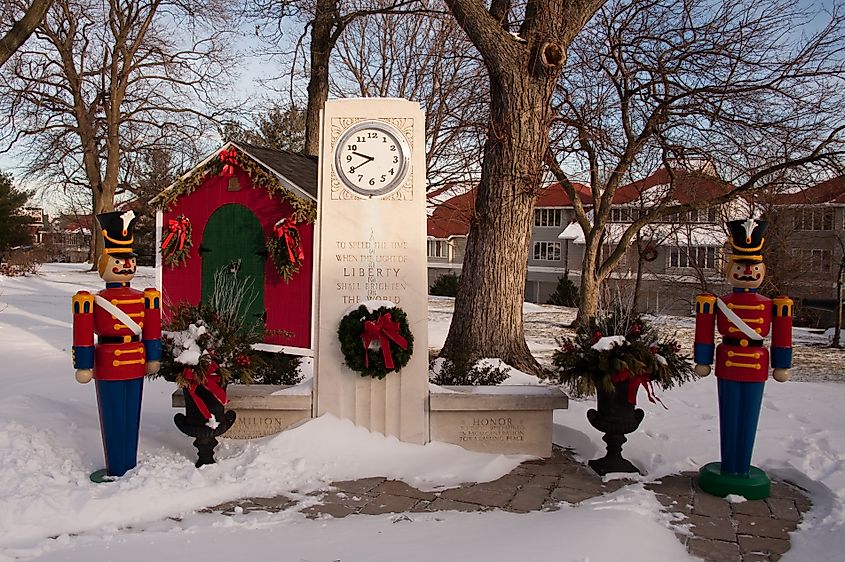 Winter scene in Vermilion, Ohio