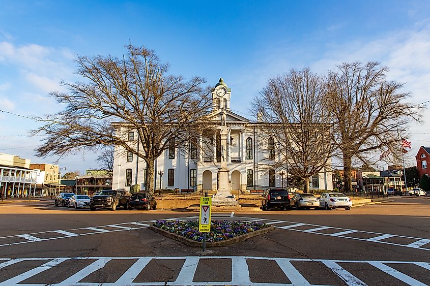 The Lafayette County Courthouse on The Square in Oxford, MS