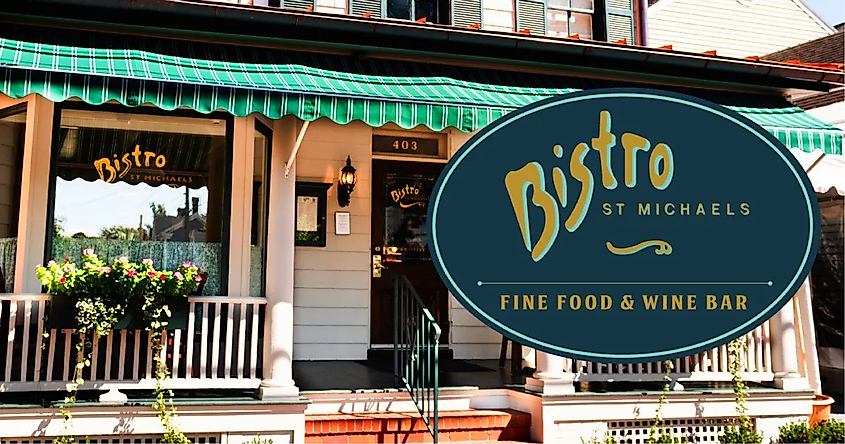 Front view of Bistro St. Michaels, via 