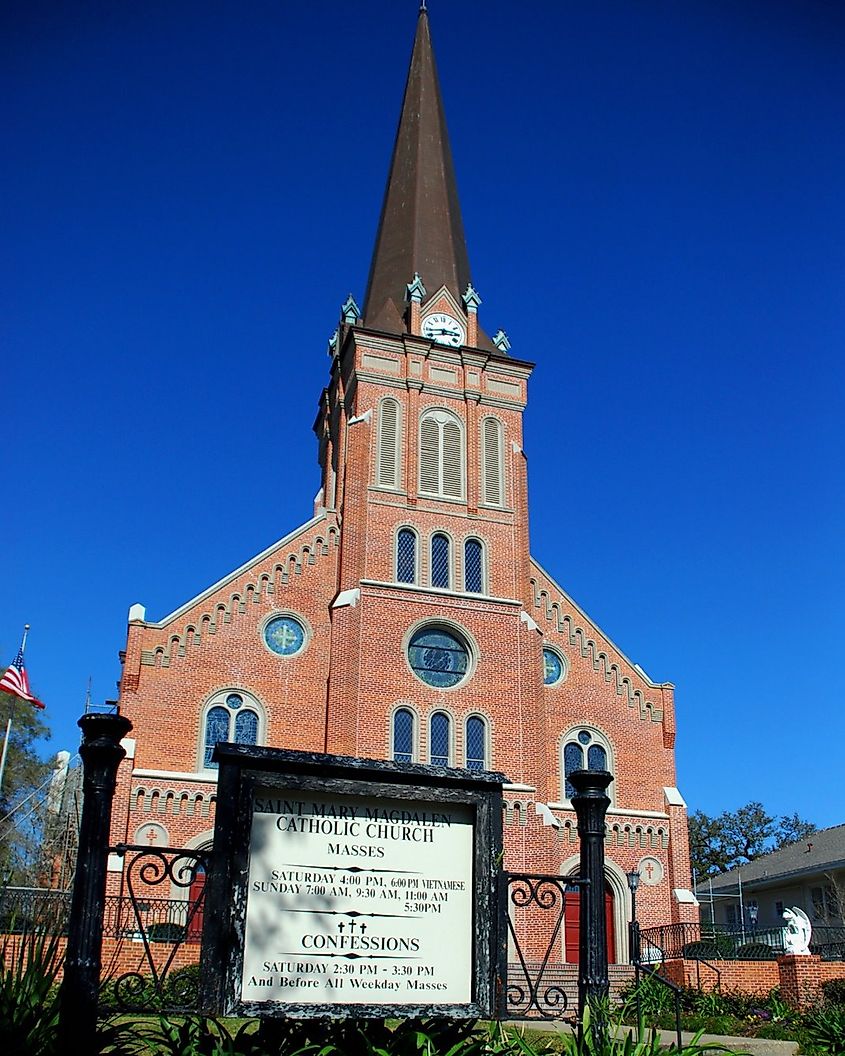 Saint Mary Magdalen catholic church in Abbeville, Louisiana
