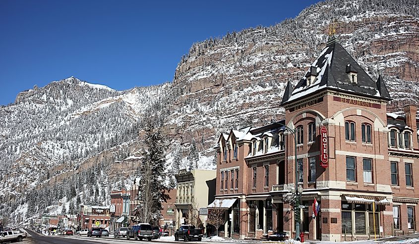 Ouray town main street in Ouray, Colorado