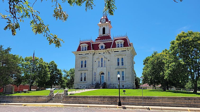 Chase County Courthouse in Cottonwood Falls, Kansas.