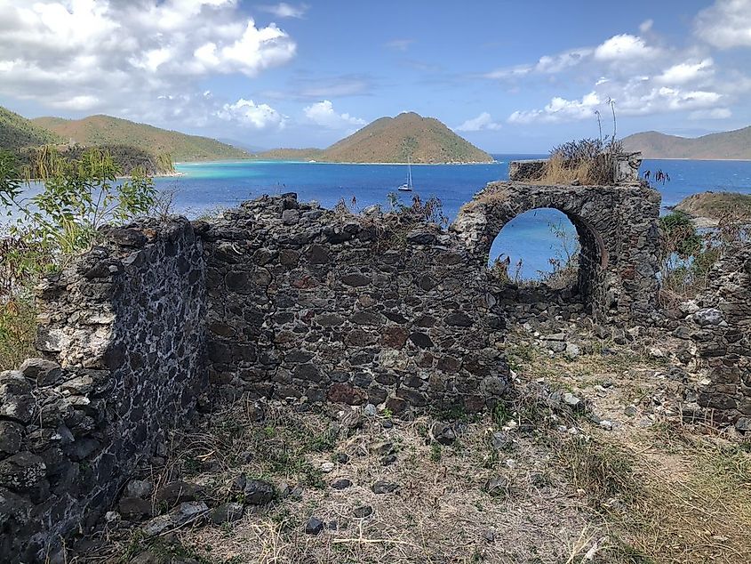 Guardhouse ruins at Leinster Bay, part of the Underground Railroad Network to Freedom.