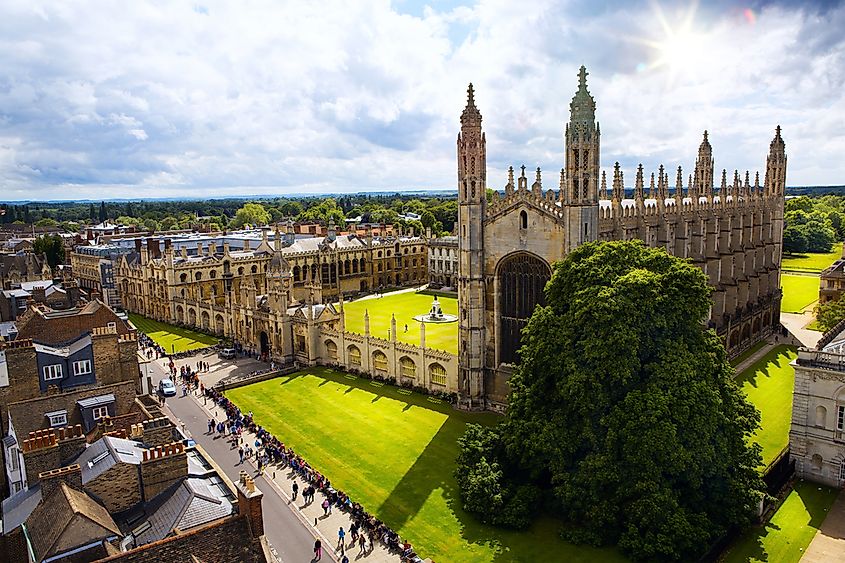 The University of Cambridge, which drives growth in the surrounding South Cambridgeshire district.