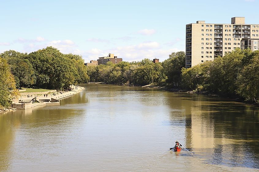 Assiniboine River in Winnipeg, Canada