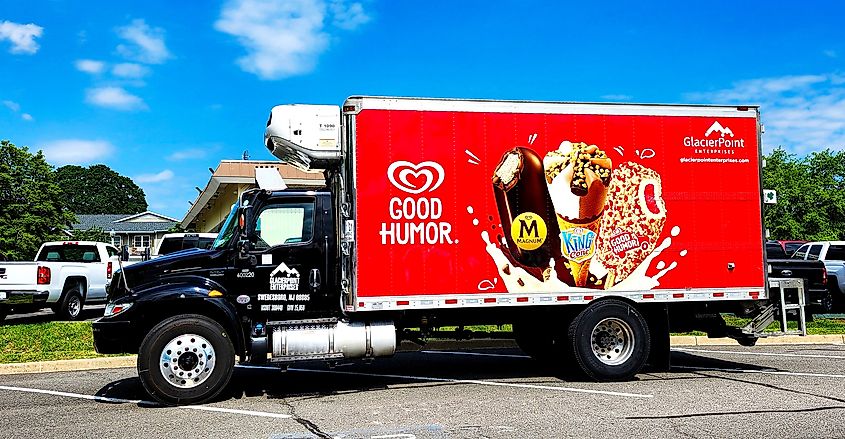 Good Humor Ice Cream Truck, Manassas, Virginia. Editorial credit: refrina / Shutterstock.com