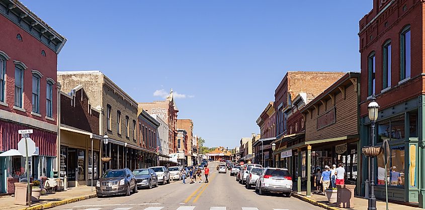 The old business district on Main Street, Van Buren, Arkansas