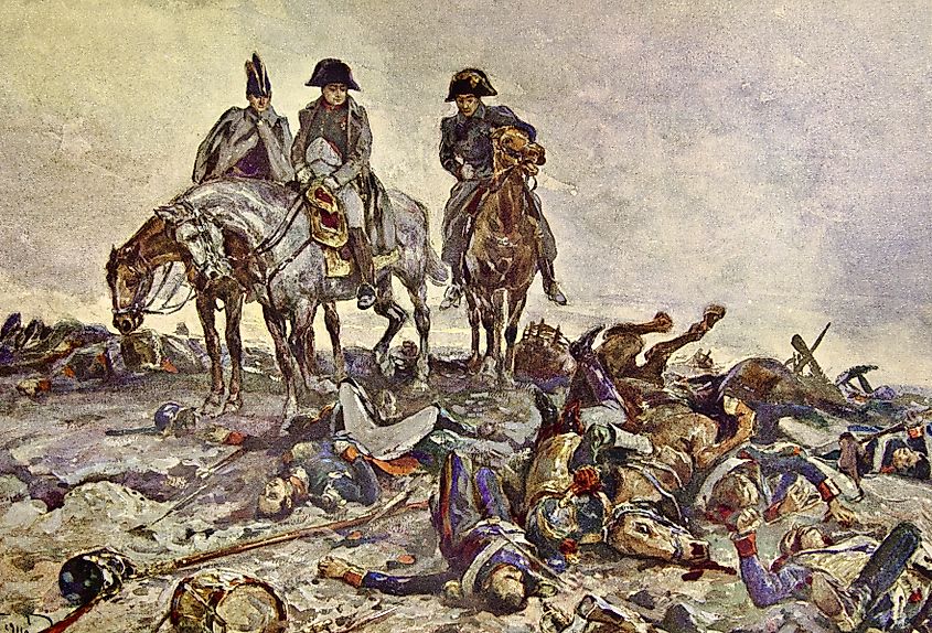 Illustration of Napolean after a battle
