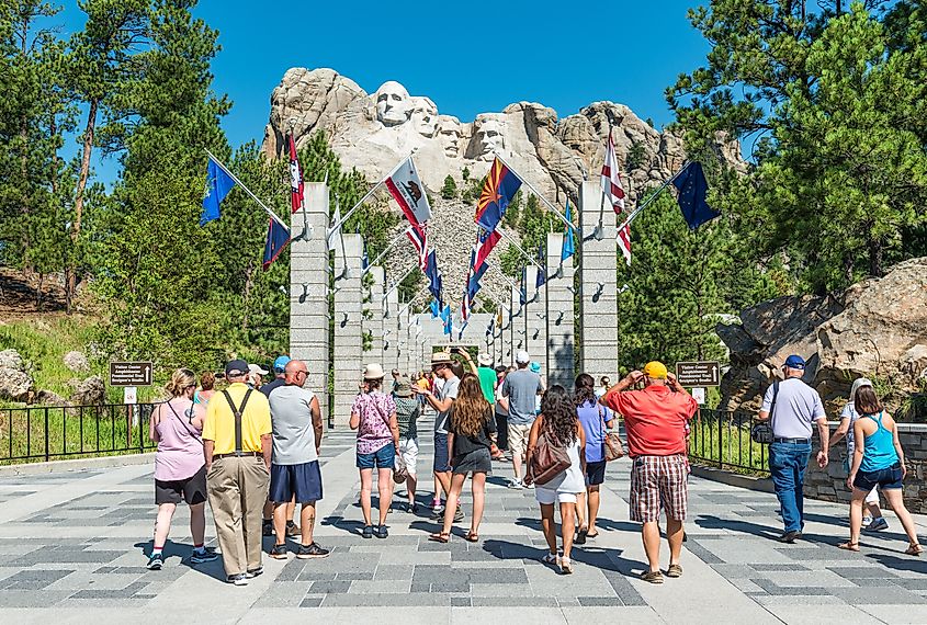The Mount Rushmore National Memorial Monument in Keystone, South Dakota. (Editorial credit: SL-Photography / Shutterstock.com)