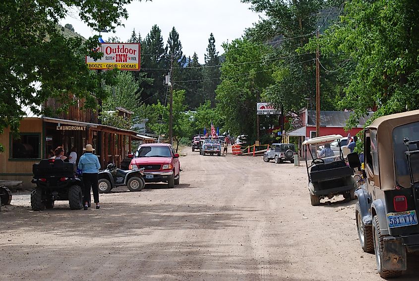 Main St. Business District in Jarbidge, Nevada. Image credit: Kelly Klaas via Flickr.com.